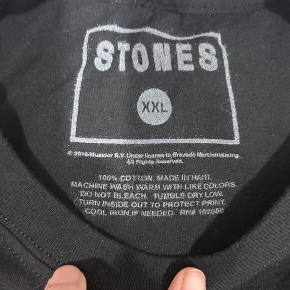 The Rolling Stones 2XL No Filter Tour 2019 Merchandise Black Short Sleeve Tee - Picture 3 of 5